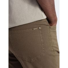 OMBRE Pánské chino kalhoty V3 OM-PACP-0151 olivové MDN124718 XL