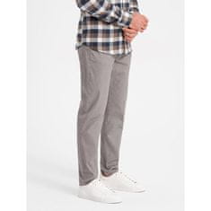 OMBRE Pánské chino kalhoty V5 OM-PACP-0151 tmavě béžové MDN124720 XL