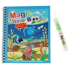 WOWO Interaktivní Vodní Kniha pro Děti - Mořští Živočichové, Modrá Edice