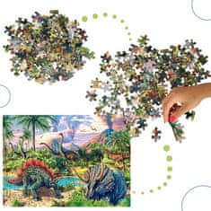 WOWO Puzzle CASTORLAND 120 dílků - Dinosauři na sopkách, vhodné pro děti 6+ let