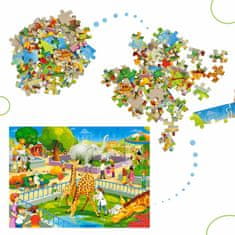 WOWO Puzzle Castorland Návštěva ZOO - Skládačka 60 dílků pro děti 5+ let, motiv Zvířecí safari