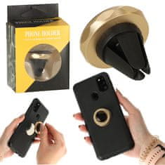 WOWO Zlatý Magnetický Držák na Mobilní Telefon - Praktický a Stylový
