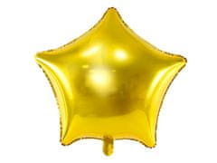 WOWO Zlatý Fóliový Balónek ve tvaru Hvězdy, 48 cm