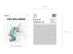 WOWO Velký Fóliový Balónek v Designu Jednorožce, Rozměry 73cm x 90cm