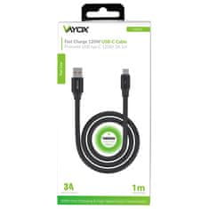 KIK KX4240 Kabel USB-USB-C se dvěma koncovkami 120W 3A 1m černý