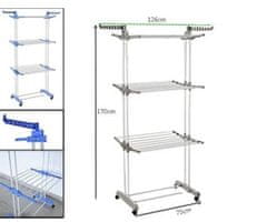 WOWO Sušák na prádlo s třemi úrovněmi - Vertikální design