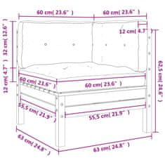 Vidaxl Zahradní pohovka rohová s poduškami 2 ks masivní douglaska