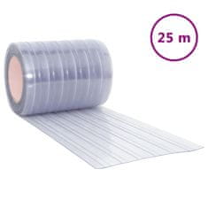 Vidaxl Závěs do dveří průhledný 300 mm x 2,6 mm 25 m PVC