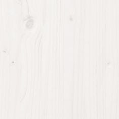 Vidaxl Zahradní truhlík bílý 110 x 110 x 49,5 cm masivní borovice