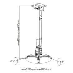 Spacetronic Univerzální čierny držiak na projektor SPA-P01B