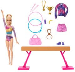 Mattel Barbie Gymnastka na kladině HRG52