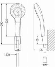 Mexen Kama r05 set umyvadlové a vanové baterie s příslušenstvím, černá (72513R05-70)