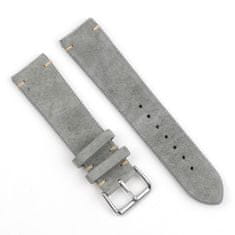 BStrap Suede Leather řemínek na Xiaomi Amazfit GTR Mini, gray