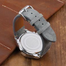 BStrap Suede Leather řemínek na Xiaomi Amazfit GTR Mini, gray