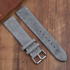 BStrap Suede Leather řemínek na Xiaomi Amazfit GTR Mini, gray