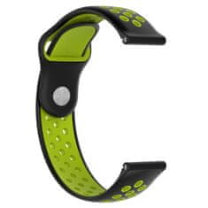 BStrap Silicone Sport řemínek na Xiaomi Amazfit GTR Mini, black/Green