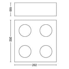 Philips LED Bodové svítidlo Philips Box 50494/31/P0 bílé 4x4,5W