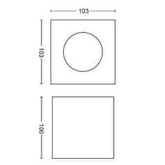 Philips LED Bodové svítidlo Philips Box 50491/30/P0 černé 1x4,5W