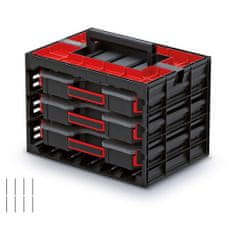 Prosperplast box organizér 3x přihrádka 415x290x290mm TAGER CASE KTC40306S-S411 plastový Kistenberg