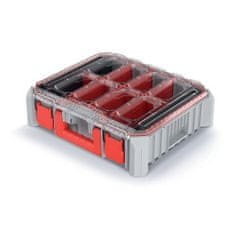 Prosperplast box organizér s přepážkami 44,5x36,8x12,2cm C BLOCK BRIDGE KCBB4540S-4C šedý Kistenberg