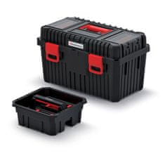 Prosperplast box na nářadí s přihrádkami ve víku 58,5x36x33,7cm HEAVY KHV603535F-S411 černý Kistenberg