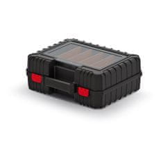 Prosperplast box na nářadí s přepážkou 38,4x33,5x14,4cm HEAVY KHV40S-S411 černý Kistenberg