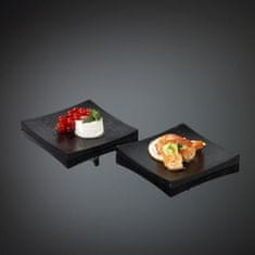 Bambusový talíř Sushi 16x16x1,9 cm - černý