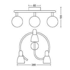 Philips Philips NOV 2016 burlap SVÍTIDLO BODOVÉ NIKL 3x40W 230V 50233/17/E7