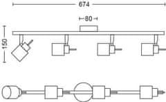 Philips Philips NOV 2016 meranti SVÍTIDLO BODOVÉ NIKL 4x35W 230V 50314/17/E7
