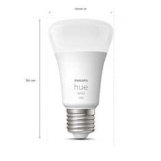 Philips Hue Bluetooth LED White set 3ks žárovek Philips plus Hue Bridge můstek plus dálkový ovladač Hue Switch 8719514289130 E27 A60 9,5W 1055lm 2700K stmívatelné