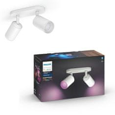 Philips Hue Bluetooth White and Color Ambiance bodové svítidlo Philips Fugato 50632/31/P7 bílé GU10 2x5.5W