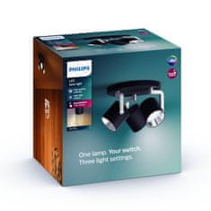 Philips LED Bodové svítidlo Philips Byrl 50673/30/P0 3x4,3W černé s funkcí SceneSwitch