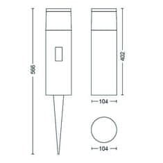 Philips Hue LED White and Color Ambiance Venkovní sloupkové svítidlo Philips Calla 17437/30/P7 černé 40cm 2200K-6500K RGB extension kit