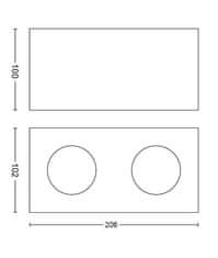 Philips LED Bodové svítidlo Philips Box 50492/30/P0 černé 2x4,5W