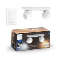 Philips Philips HUE WA Buckram bodové LED svítidlo 2x GU10 5W 350lm 2200-6500K IP20, bílé plus ovladač