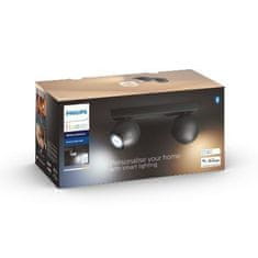 Philips Philips HUE WA Buckram bodové LED svítídlo 2x GU10 5W 350lm 2200-6500K IP20, černé plus ovladač