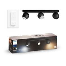 Philips Philips HUE WA Buckram bodové LED svítidlo 3x GU10 5W 350lm 2200-6500K IP20, černé plus ovladač