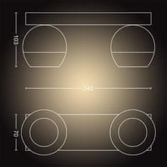 Philips Philips HUE WA Buckram bodové LED svítidlo 2x GU10 5W 350lm 2200-6500K IP20, bílé plus ovladač