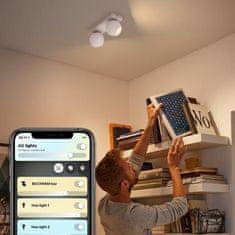 Philips Philips HUE WA Buckram bodové LED svítidlo 2x GU10 5W 350lm 2200-6500K IP20, bílé plus ovladač