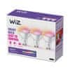 WiZ SET 3x LED žárovka GU10 4,7W 400lm 2200-6500K RGB IP20, stmívatelná