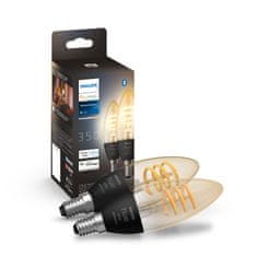 Philips Philips HUE Sada 2x Hue WA Filament žárovka LED E14 B39 4,6W 350lm 2200-4500K IP20