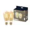 WiZ SET 2x LED žárovka E27 ST64 Filmant amber 6,7W (50W) 640lm 2000-5000K IP20, stmívatelné