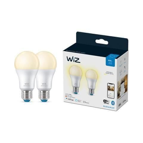 WiZ WiZ SET 2x LED žárovka E27 A60 8W (60W) 806lm 2700K IP20, stmívatelná