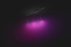 Philips Philips HUE Perifo lištové svítidlo se 3 závěsy, LED WACA 15,6W 1530lm 2000-6500K RGB, černá