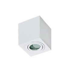 AZZARDO Stropní bodové přisazené svítidlo AZzardo Brant Square IP44 white AZ2822 GU10 1x50W IP44 9cm hranaté bílé