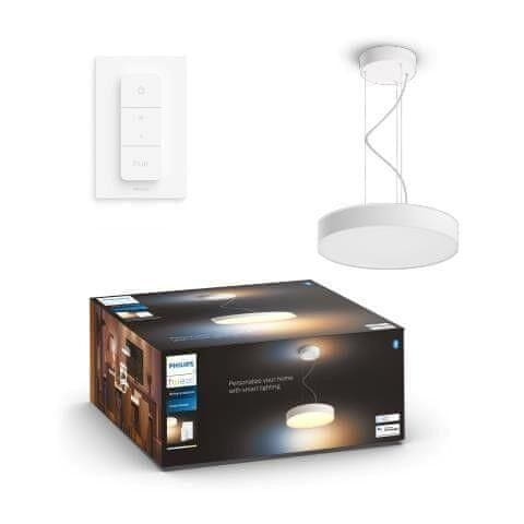 Philips Hue Bluetooth LED White Ambiance Závěsné svítidlo Philips Enrave 41162/31/P6 33,5W 4300lm 2200-6500K IP20 bílé. stmívatelné s dálkovým ovladačem