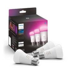 Philips Hue Bluetooth LED White and Color Ambiance set 3ks žárovek Philips 8719514328389 E27 A60 3x6,5W 3x800lm 2000-6500K RGB bílé stmívatelné