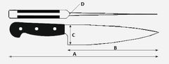 Masahiro Masahiro nůž Sankei Santoku 165mm černý 35841