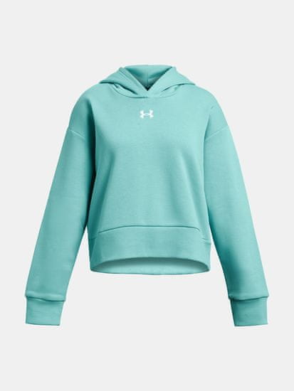 Under Armour Mikina UA Rival Fleece Crop Hoodie-GRN