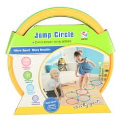 WOWO Interaktivní Poskoková Hra s Barevnými Kruhy, 10 Kroužky a Spojkami pro Děti